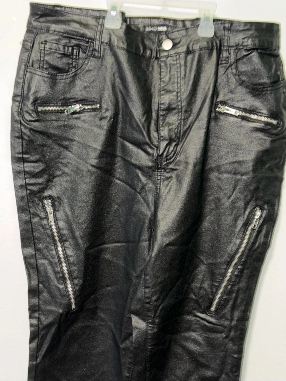 Fashion Nova Men's Black Cargo Moto Zip Pants - Picture 3 of 6
